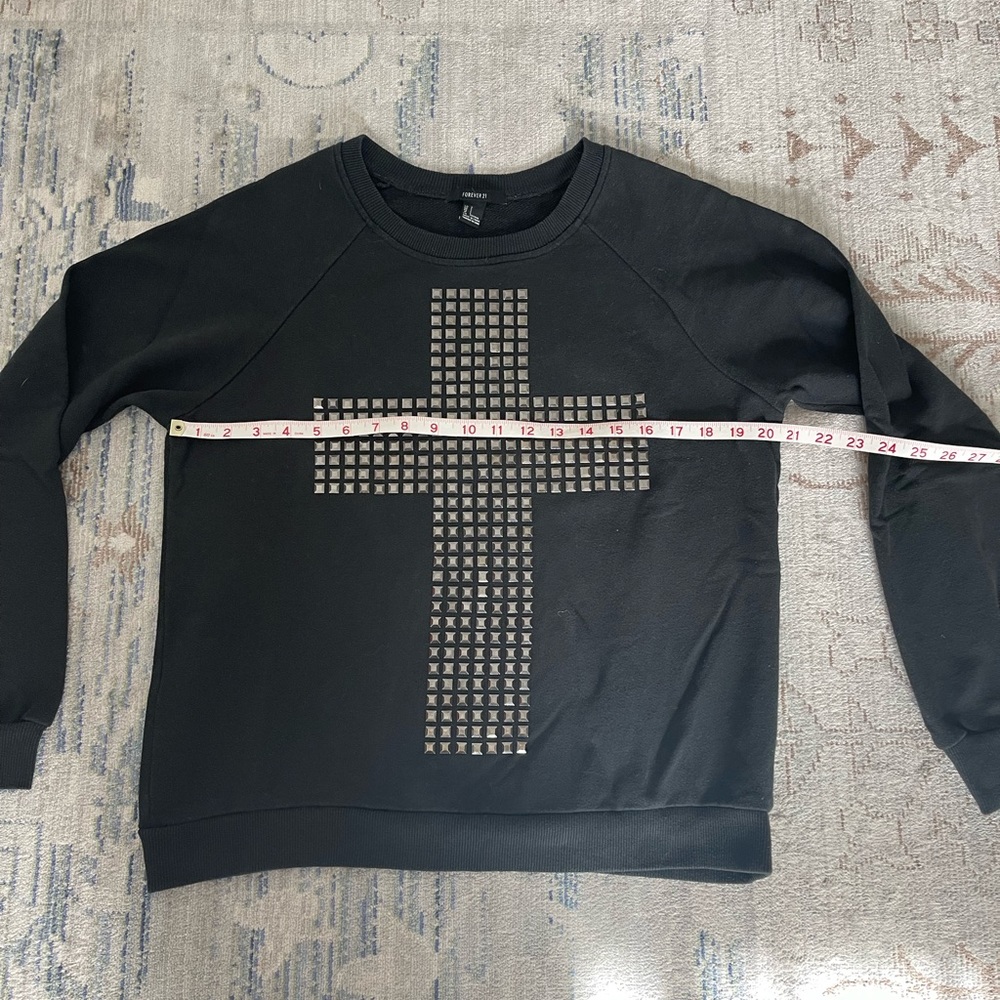 Studded cross sweatshirt